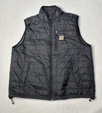 Carhartt Quilted Vest Mens Size XL Black Lightweight Insulated Puffer