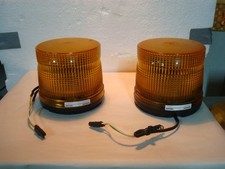 2 Whelen Magnetic Base Amber Strobe Light Safety Warning Traffic 12v120