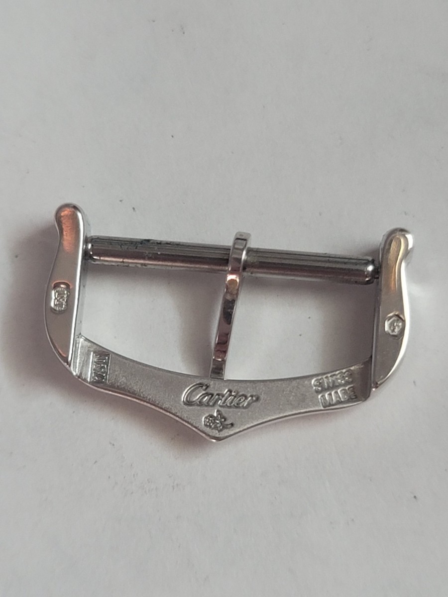 Genuine Original Cartier 750 18K White Gold 18mm Tang Buckle Swiss
