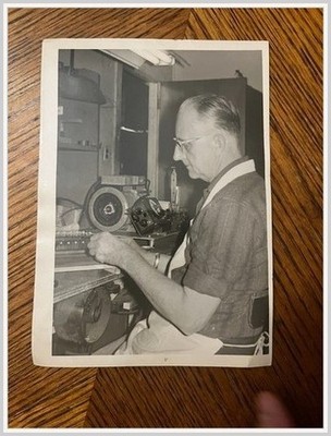 1969 Factory Worker Photograph-Lathe Machinist-Industrial Labor-American Steel