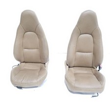 Pair Seat Tan Leather Minor Wear See Pics Oem 1999 2000 Mazda Miata
