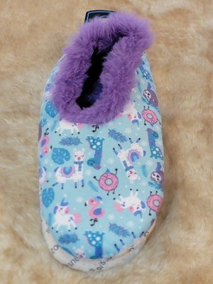 Snoozies Women's Slippers NWT  Blue Purple Llama Unicorn Donut Dino Medium 7/8