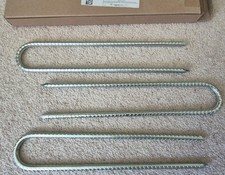 12inch U Shaped Tent Pegs Galvanised Steel Securing Ground Staple Grass Anchors