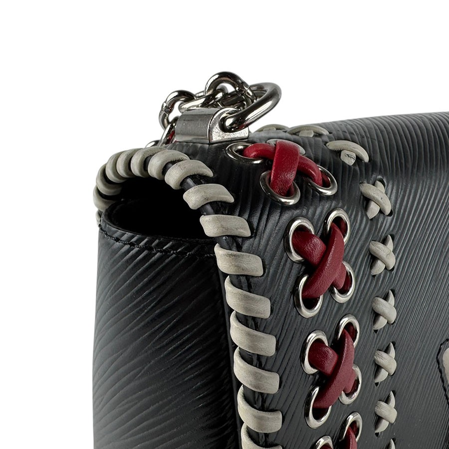 Auth LOUIS VUITTON Epi Twist MM Shoulder Bag Black/Off White/Red M42778 - z8552 thumbnail 6