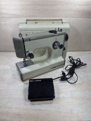 #ad #ad Vintage Sears Kenmore Rose Case Sewing Machine Runs Model 158 10302 Accessories $249.99