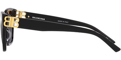 Balenciaga Women's Black Squared Cat Eye Sunglasses