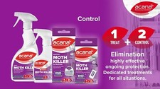 Acana Moth Care Range - Complete Range, Sachet, Hanging, Spray, Moth Paper