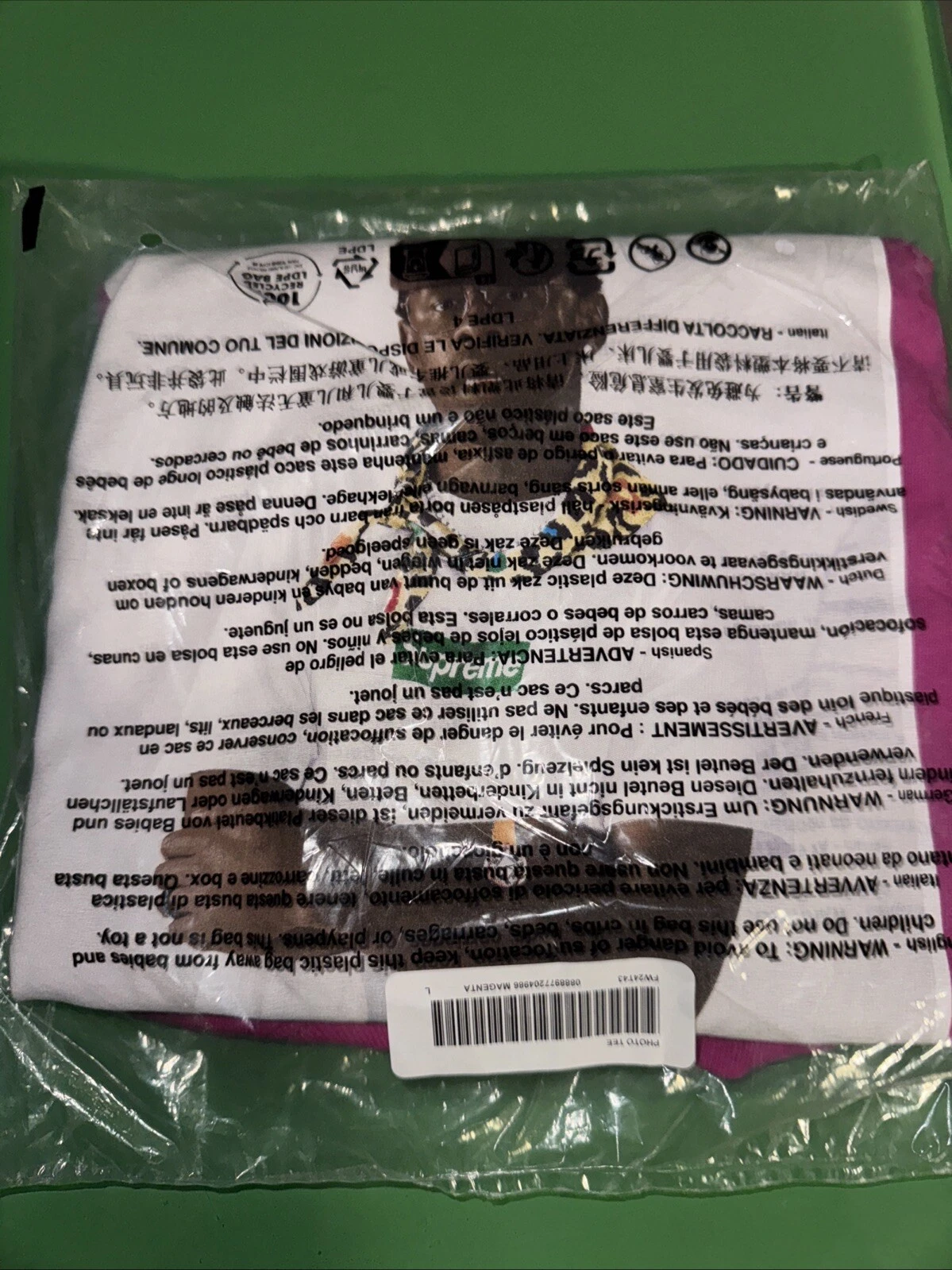 Tshirt photo magenta Supreme Tyler The Creator taille L 
