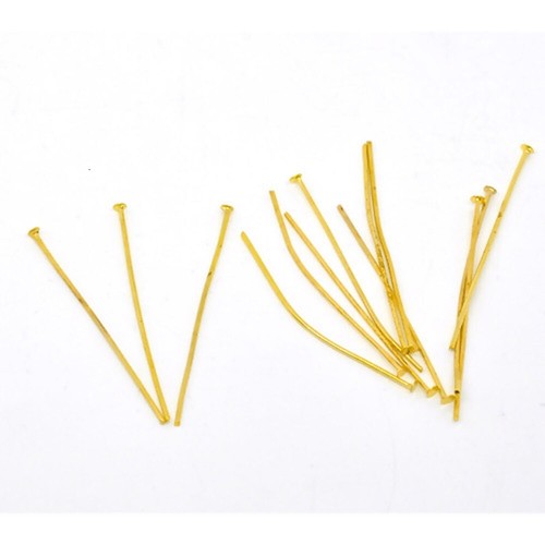 50 Pcs Gold Plated EYE/ HEAD/ BALL PINS Findings 16 18 20 22 28 30 32 35 -70mm - Picture 4 of 8