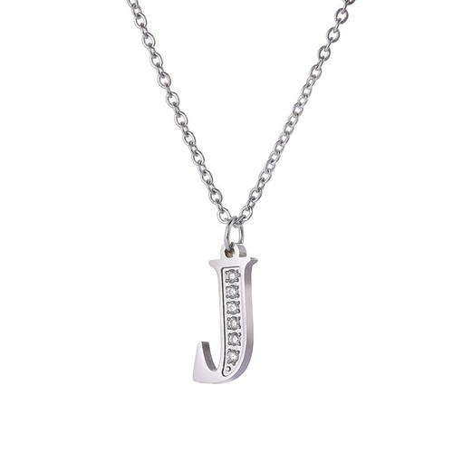 Stainless Steel Capital Letter Necklace Letter Jewelry Couple Necklace Gifts - Picture 53 of 69