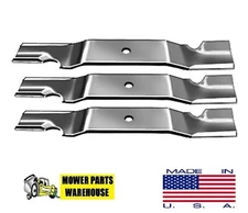 3 NEW GRASSHOPPER LAWN MOWER BLADES 52" CUT 320239 WOODS 70104 70117