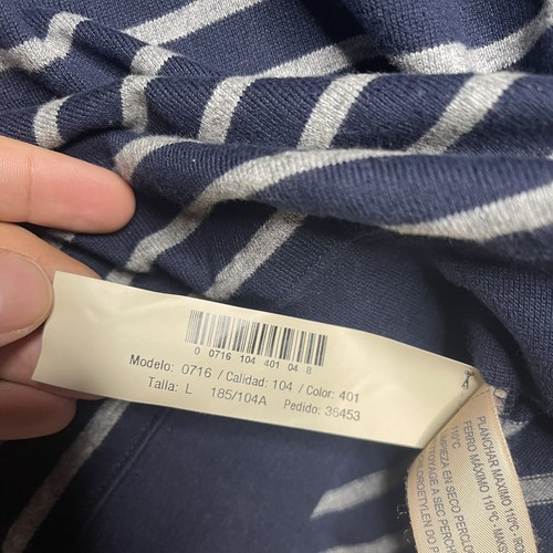 MASSIMO DUTTI Mens Button Neck Jumper Sweater Large Blue Check Wool 0716 - 第 12/14 張圖片