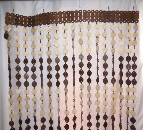 Wooden Curtain beaded window door room divider screen handmade in Ukraine