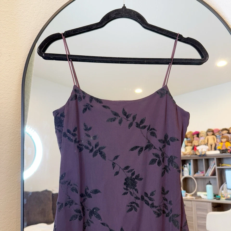 VTG Byer Too Womens Velvet Whimsigoth Midi Dress Size Small Fairy Asymmetric Hem - Image 2 of 4