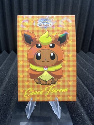 Eevee Flareon Poncho - Cracked Ice Holo - Let's Go Eevee Database - NM
