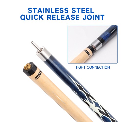 58" 2-Piece Canadian Hardwood Maple Billiard Pool Cue Sticks(6 Colors, 18-21oz) - 第 12/49 張圖片