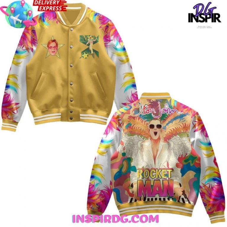 Elton John Rocket Man Limited Varsity Jacket