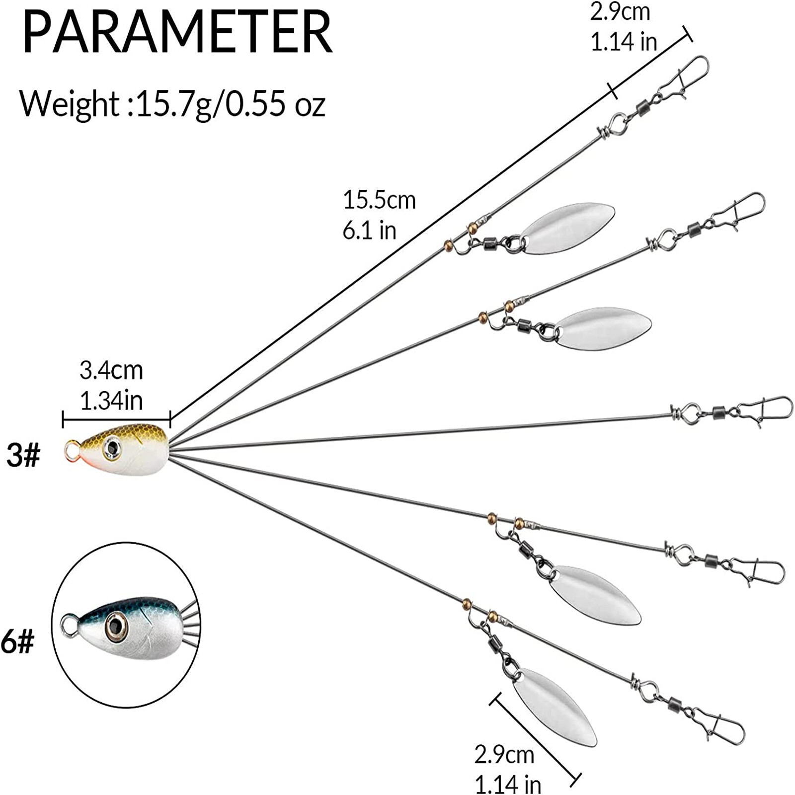 THKFISH 2pcs/27pcs/32pcs AlabamaRig Fishing Umbrella Rig Alabama
