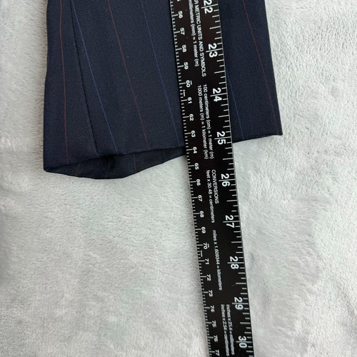 Yves Saint Laurent Suit Jacket Mens 40 Navy Pinstripe Virgin Wool France YSL* - Picture 19 of 20