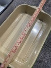 VINTAGE LOT of 3 Pc Enamelware Black & White Covered Bin & Yellow Green Pan — photo 3