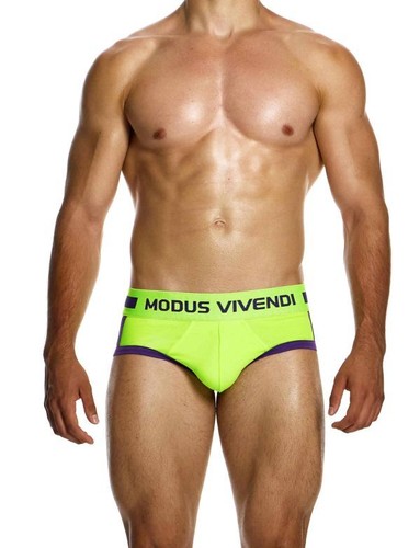 Modus Vivendi Sporty Briefs Classic Cut Jacquard Cotton Knitted Purple 12414 - Picture 3 of 4