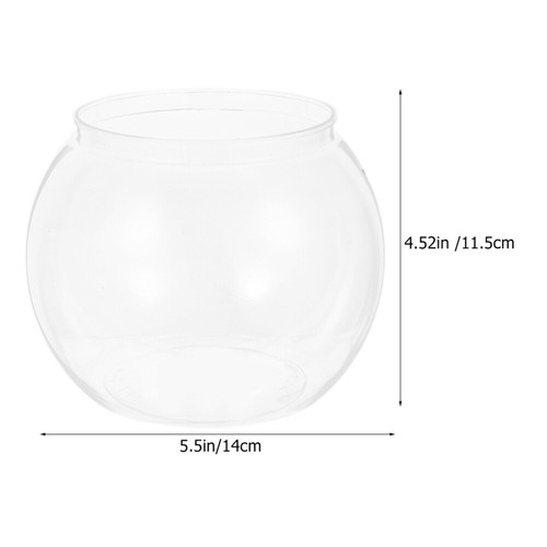 Transparent Fish Tank Office Decorative Mini Plastic Goldfish Bowl - Picture 10 of 12