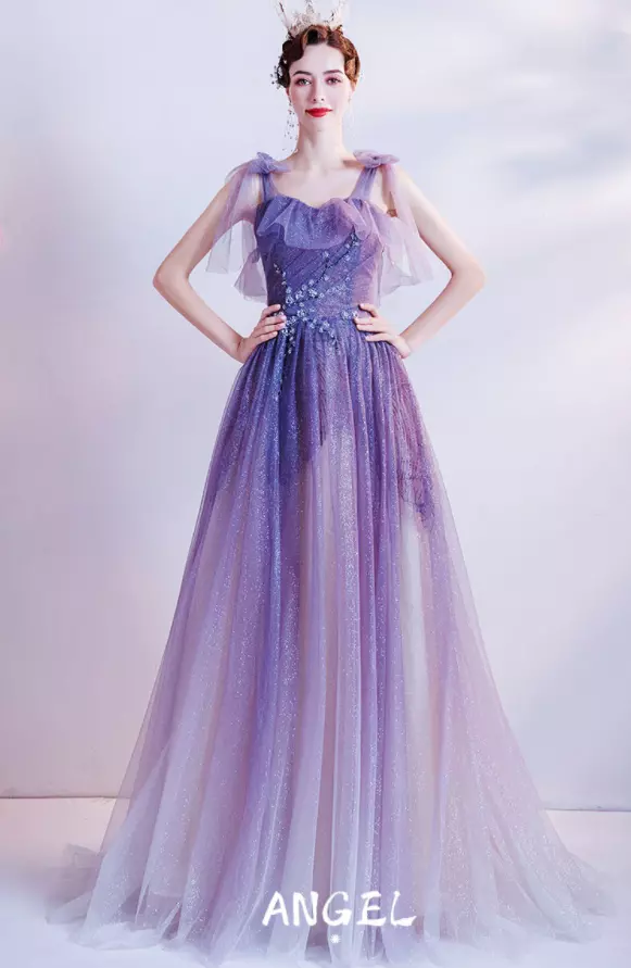 lavender tulle dress