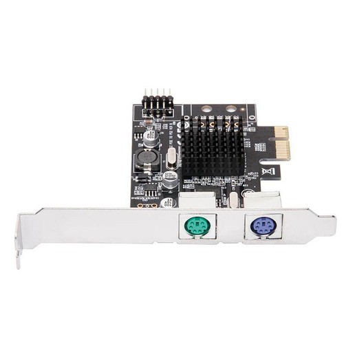 New PCI-Express to 2x PS/2 PS2 Keyboard Mouse Port Card with Low Profile Bracket - Picture 2 of 4