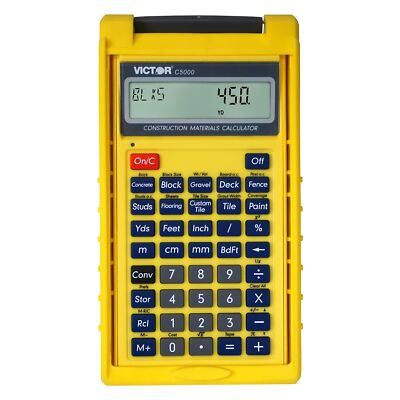 Victor C5000 Construction Materials Estimator Calculator Yellow Shock Resistant