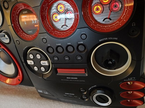 ⭐Philips 5-CD Changer Tuner Aux GamePort System Gaming Stereo Max Sound FW-C557⭐ - Picture 2 of 9
