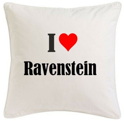 KISSENBEZUG I LOVE RAVENSTEIN 40CMX40CM AUS MIKROFASER