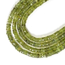 Natural Peridot Gemstone Heishi Smooth Beads 6-7 mm Strand 16" Long Ety-829
