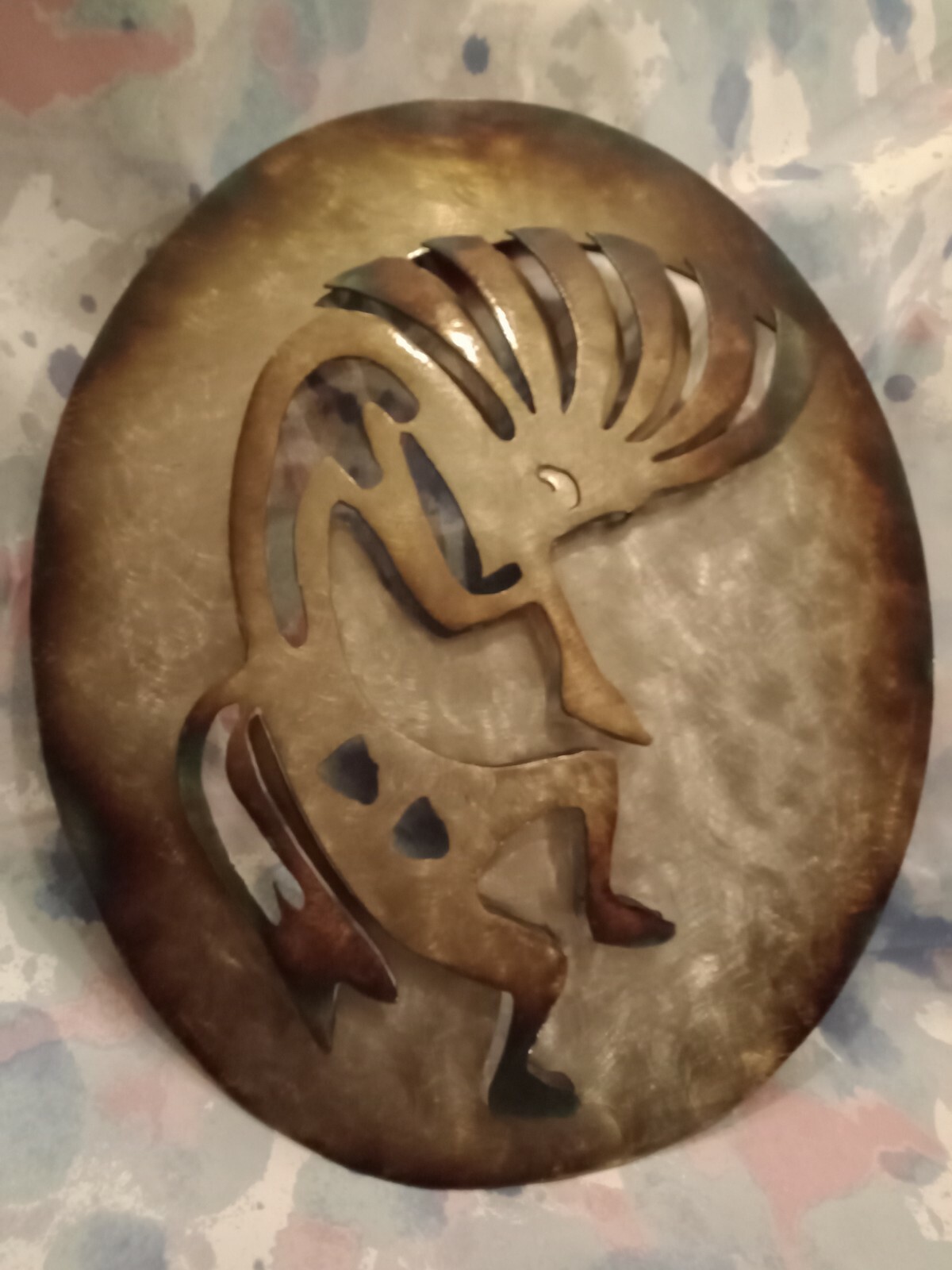 Rare Beautiful Large Kokopelli Dancer Native Heavy St… Gem