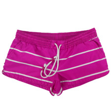 New Aeropostale Heritage Women's Pink White Medium 31W Shorty Shorts Pockets