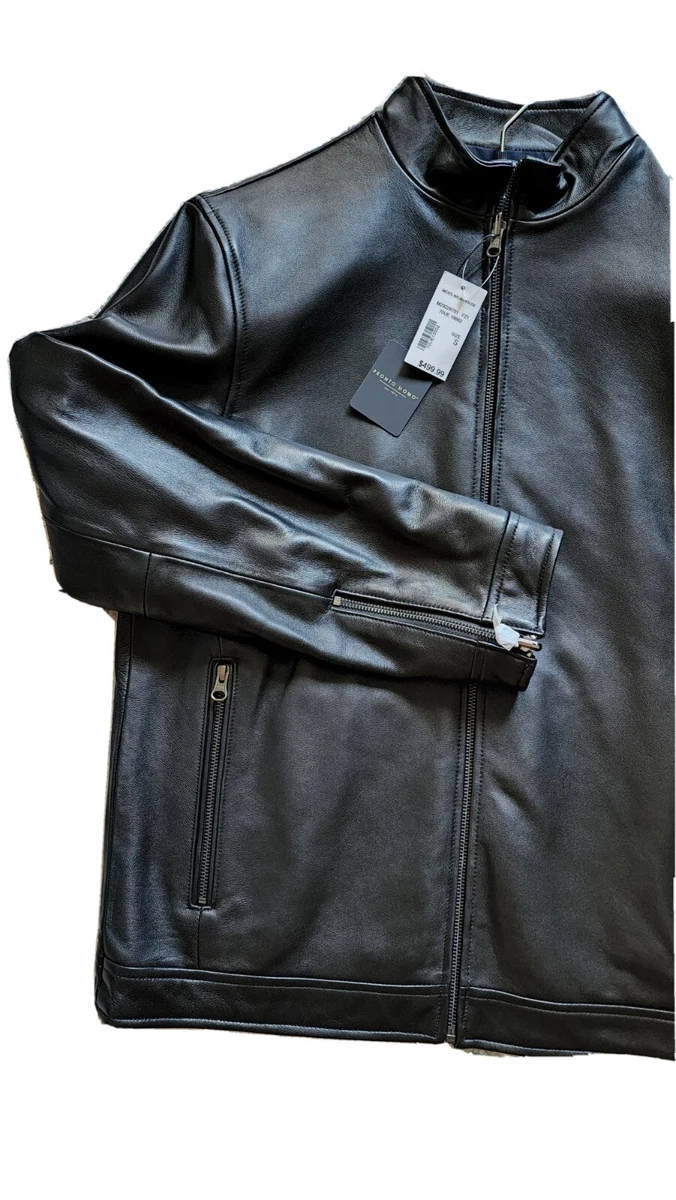 Pronto Uomo Real Leather Jacket,Men Small Black, Market Price $499.99