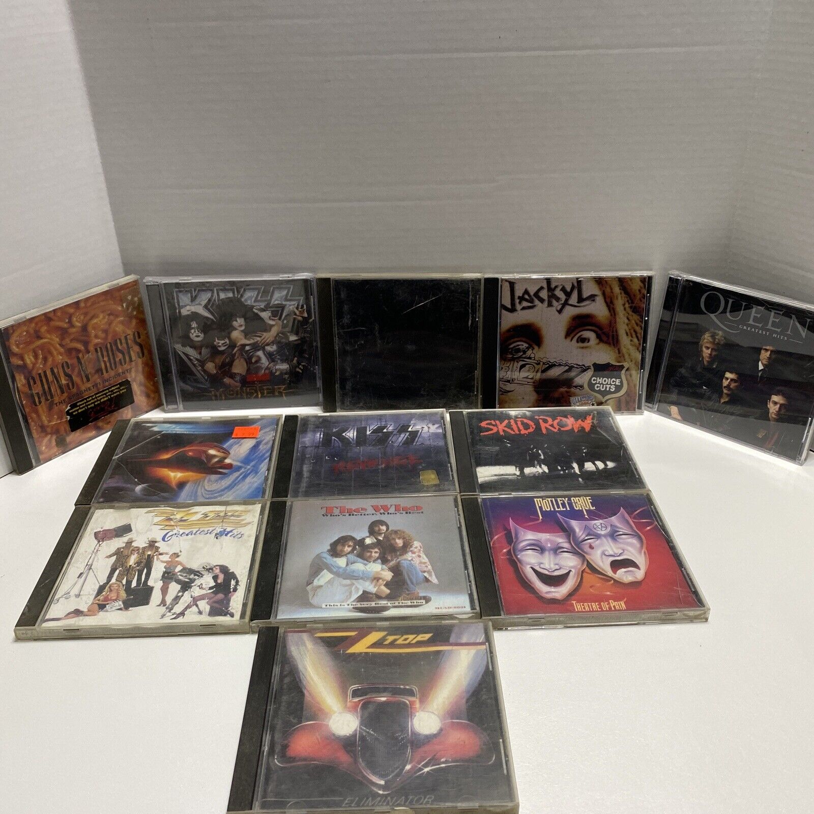 Classic Rock CDs Lot of 12 - Metallica Queen GnR Kiss ZZ Top Motley Crue Jackyl