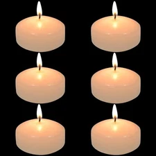 2 inch White Floating Candles Bulk12Pack Dripless Wax Unscented Wax 13-15Hour...
