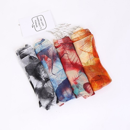 Women Long Soft Chiffon Scarf Print Sheer Wrap Shawl Large Stole Neck Scarves*US - Picture 8 of 28