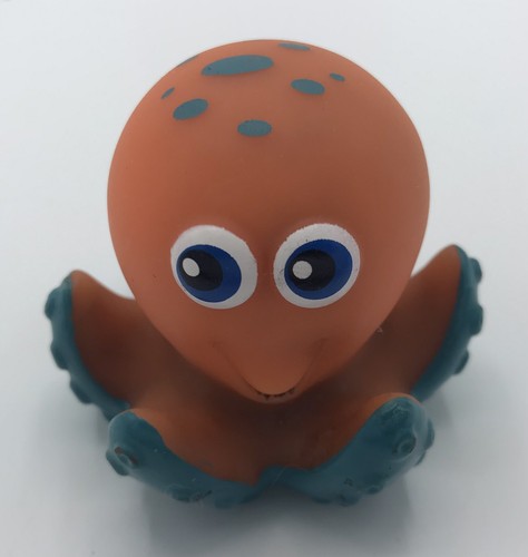 2006 Munchkin Octopus Orange / Blue Bath Toy Kids Plastic / Rubber - VERY RARE