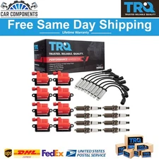 TRQ New Ignition Coils Wires & Spark Plugs Fits For 1999-2007 GMC Hummer Chevy
