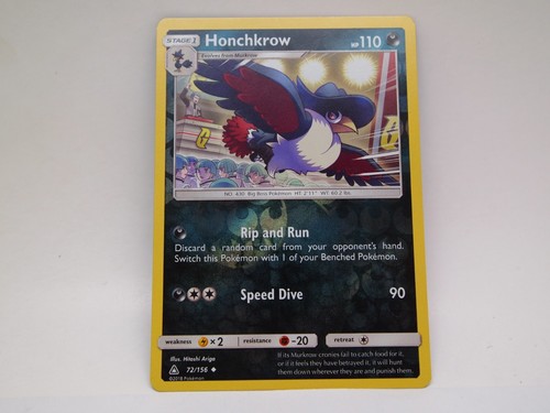 Honchkrow - 72/156 - Uncommon - Reverse Holo x1 - Lightly Played - SM Ultra Pris