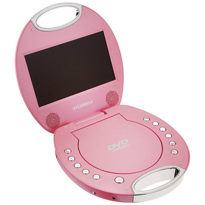 pink sylvania portable dvd player