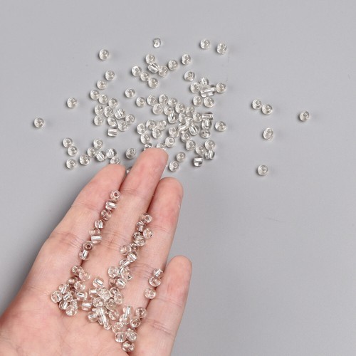 50g silver lined 4mm clear glass seed beads - beading, crafts, jewellery making - Picture 4 of 4