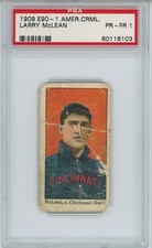 1909-11 E90-1 American Caramel LARRY McLEAN Cincinnati Reds PSA 1 - Tough Card