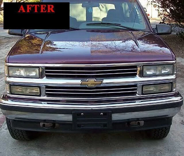Chevrolet C/K Silverado 1988-1993 moldura cromada para parrilla 1500 2500 3500 Foto 4 de 4