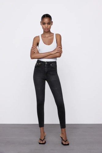 Zara Premium Skinny Black Jeans - thick 