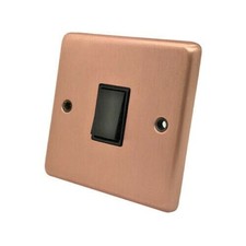 Brushed Matt Satin Copper Plug Sockets Light Switches Dimmers - Whole Range B