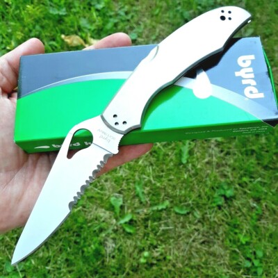Byrd Cara Cara 2 Folding Knife 3.75'' Satin 8Cr13MoV Steel Blade Stainless Handle