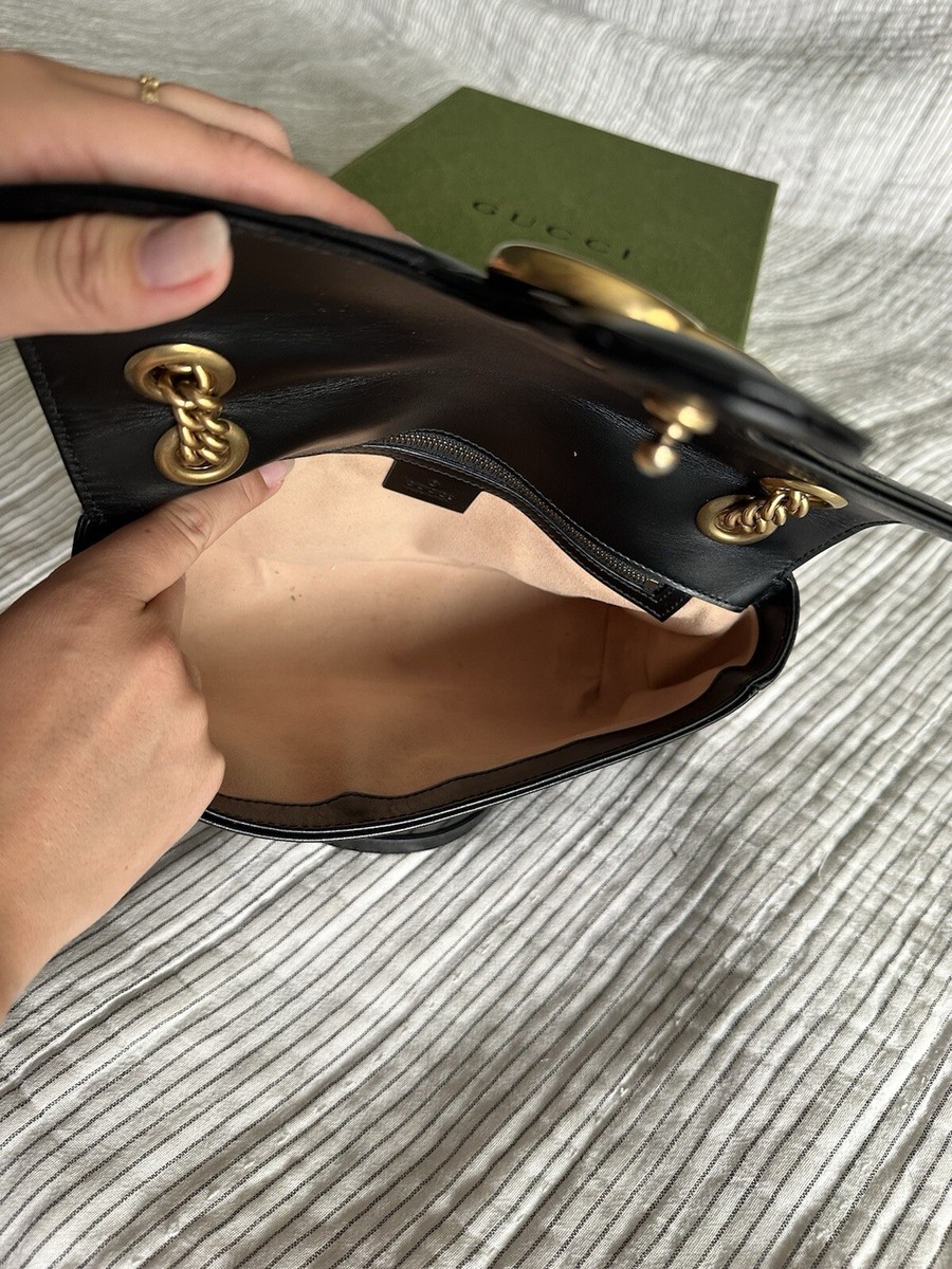 443497 GUCCI GG MARMONT SMALL SHOULDER BAG Black | eBay
