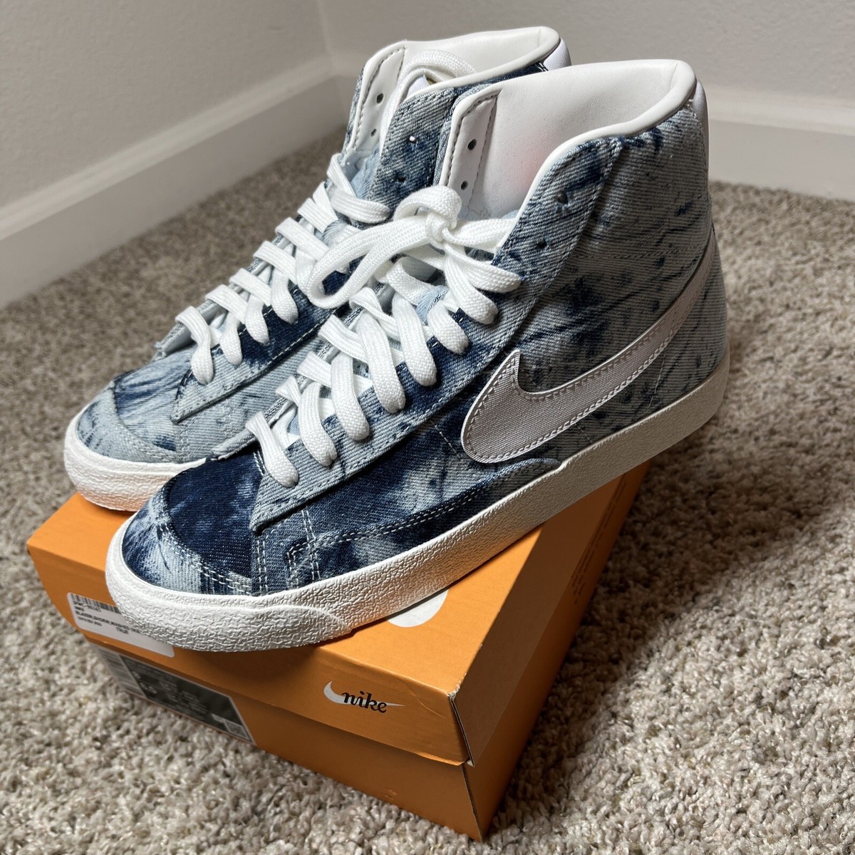 ◆正規品◆(W)NIKE BLAZER MID 77 WASHED DENIM PACK◆大人気◆ Nike Blazer Mid 77 Washed Denim Pack Women's - POIZON